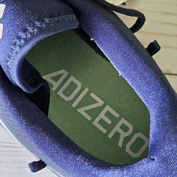 New Adidas adizero Afterburner Metal Baseball Cleats Men Size 15 Navy Bl… - Picture 6 of 13
